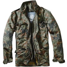 Brandit M65 Standard Jacket Vintage Travel Coat Tactical Mens Parka Flecktarn