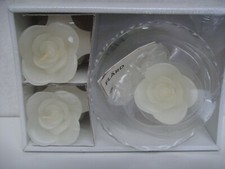 Lot 3 Ikea Floating Flower Candles & Glass Vase Bowl White Christmas Home Decor