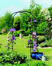 METAL GARDEN ARCH ROSE PLANT CLIMBING TRELLIS ARCHWAY CLIMBER ARCHED FRAME NEW