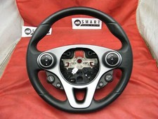 SMART CAR 453 FORTWO FORFOUR 2015+ 3 SPOKE LEATHER MULTIFUNCTION STEERING WHEEL
