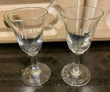 Pair Vintage Mitchell & Butler Liquer / Sherry Glasses - VGC