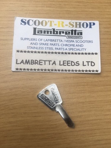 Lambretta blank key chrome - -,
