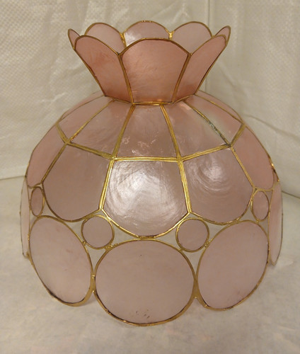 Vintage pink capiz - capiz, shell
