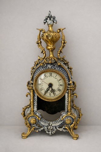 Vintage ornate clock - clock, rococo