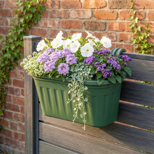 Over fence hanging planter - fence,