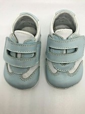 TNY Baby Boy Sky blue and white Spanish leather sneakers with strap EU 17  / UK1