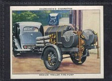 MEDIUM TRAILER FIRE PUMP WWII - 90 + year old UK Card # 21