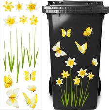 Flower Wheelie Bin Stickers