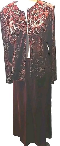 Vtg velvet paisley skirt - vtg,