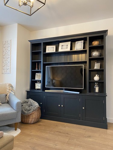 Painted 6ft media wall unit - painted,