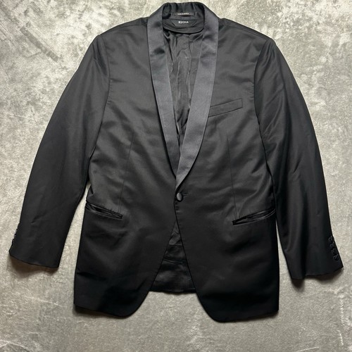 Zegna black tuxedo blazer 54r - zegna,