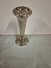 Vintage Ianthe Silver Plated Rose Flower Bud Posy Vase Silver Plated MissingBase