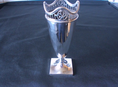 Solid silver antique vase - solid,