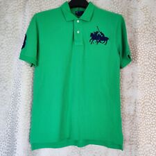 Polo Ralph Lauren Green Teens T Shirt Size Large Age 14-16 Large Logo Detail