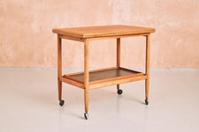 Vintage Arrebo Mobler Danish Mid Century Teak Extending Drinks Service Trolley