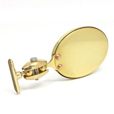 Vintage Polished Brass Oval Mirror - Equivalent to Raydyot M39 model