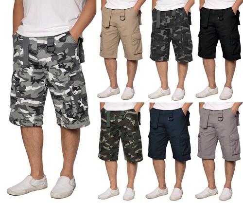 Men belted cargo shorts - men's,