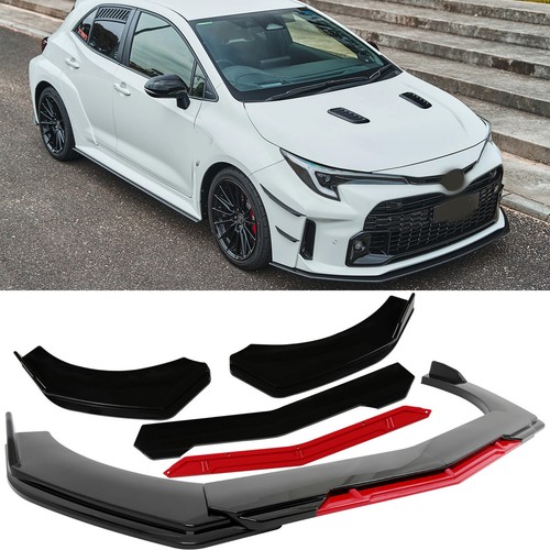 Gloss black front bumper lip - front,
