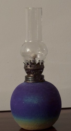 Vintage oil lamp terracotta - oil,