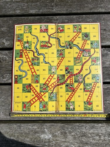 Vintage snakes ladders - vintage, &