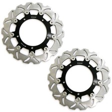 Rezo Wavy Front Brake Rotor Discs Pair for Yamaha XJ6-S Diversion 09-15