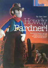 KNITTING PATTERN Alan Dart Howdy Partner cowboy toy - 35.5cm tall western Sirdar