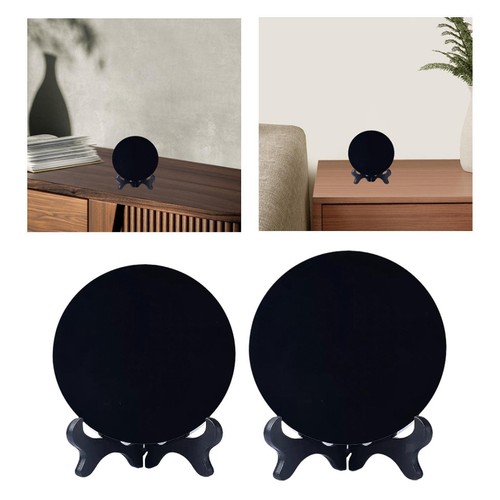 Obsidian stone circle disc - circle,