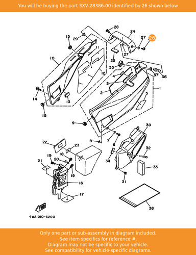 Yamaha head 3xv 28386 oem - head,, 3xv-28386-00