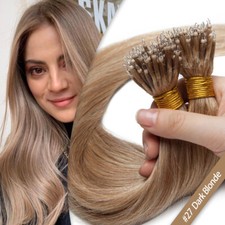 CLEARANCE 200S Thick Full Head Nano Micro Loop Ring Remy Human Hair Extensions