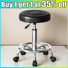 Round Rolling Stools PU Seat