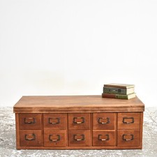 Antique Vintage Antique Filing Cabinet Index Drawers