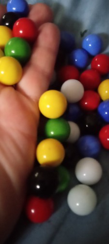 Bunch old marbles opaque - old,
