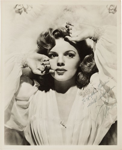 Judy garland signed - signed, photograph