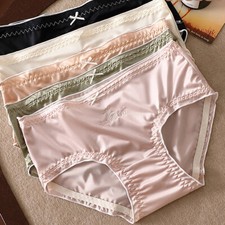 5 Pack Lot Sexy Womens Silky Satin Panties Underwear Ladies Lingeries Briefs