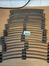 HORNBY `O GAUGE` THREE-RAIL ELECTRIC TRACK (EIGHT) 2ft CURVED RAILS (BANKED)