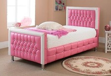New Standard Princess Kids Girls Boys Bed 3FT Single Pink Diamond 4FT 4'6ft 5FT