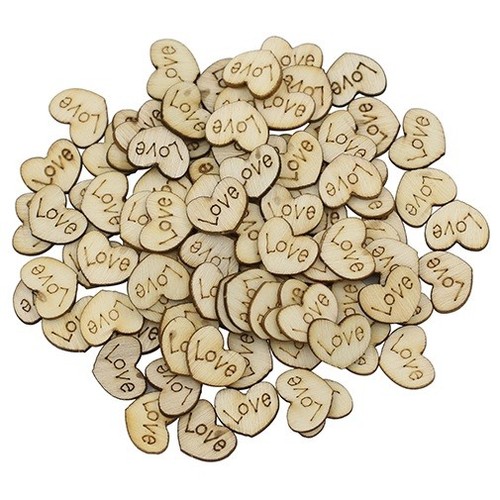 Wooden love hearts craft - wooden,