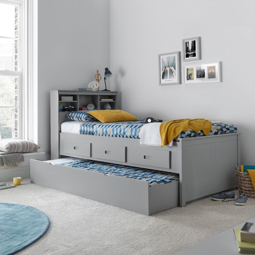 Veera grey wooden bed - veera,