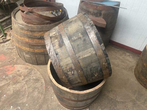 Whisky barrel oak planter - barrel, planter/tub