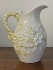 Belleek RARE Cream / Milk Jug – 1st Black Mark 1863–1890 Irish Porcelain
