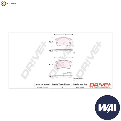Brake pad set disc - disc,
