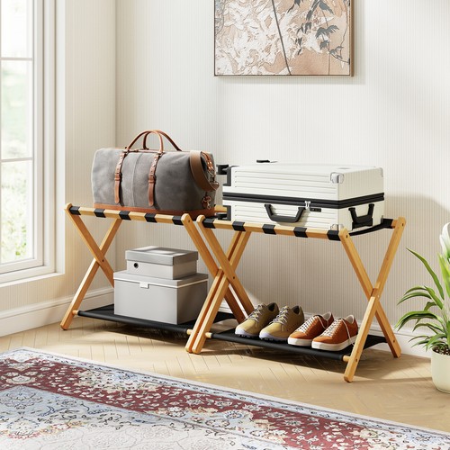 Bamboo luggage racks - bamboo,