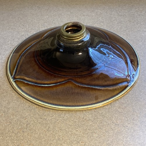 Oil lamp font - glazed, stoneware