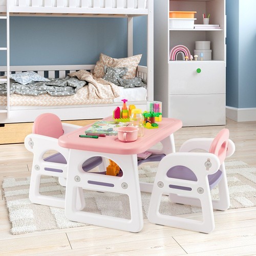 Kids table set with - table,