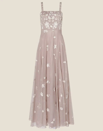 Pale pink embroidered square