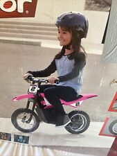 Razor MX125 Pink Dirt Bike, Age 7+, Speed Up To 8mph, Max Rider Weight 50kg