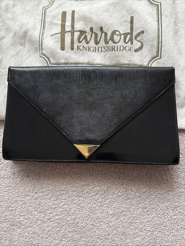 Harrods vintage black clutch - vintage,