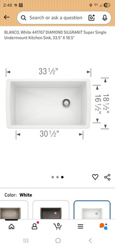 Blanco diamond silgranit super - blanco,