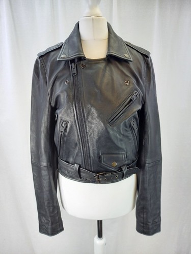 Superdry black leather - superdry, biker