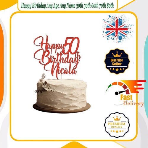 Custom cake toppers - cake, happy